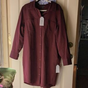 Universal Standard Small Kelly Stretch Twill Shirt Dress